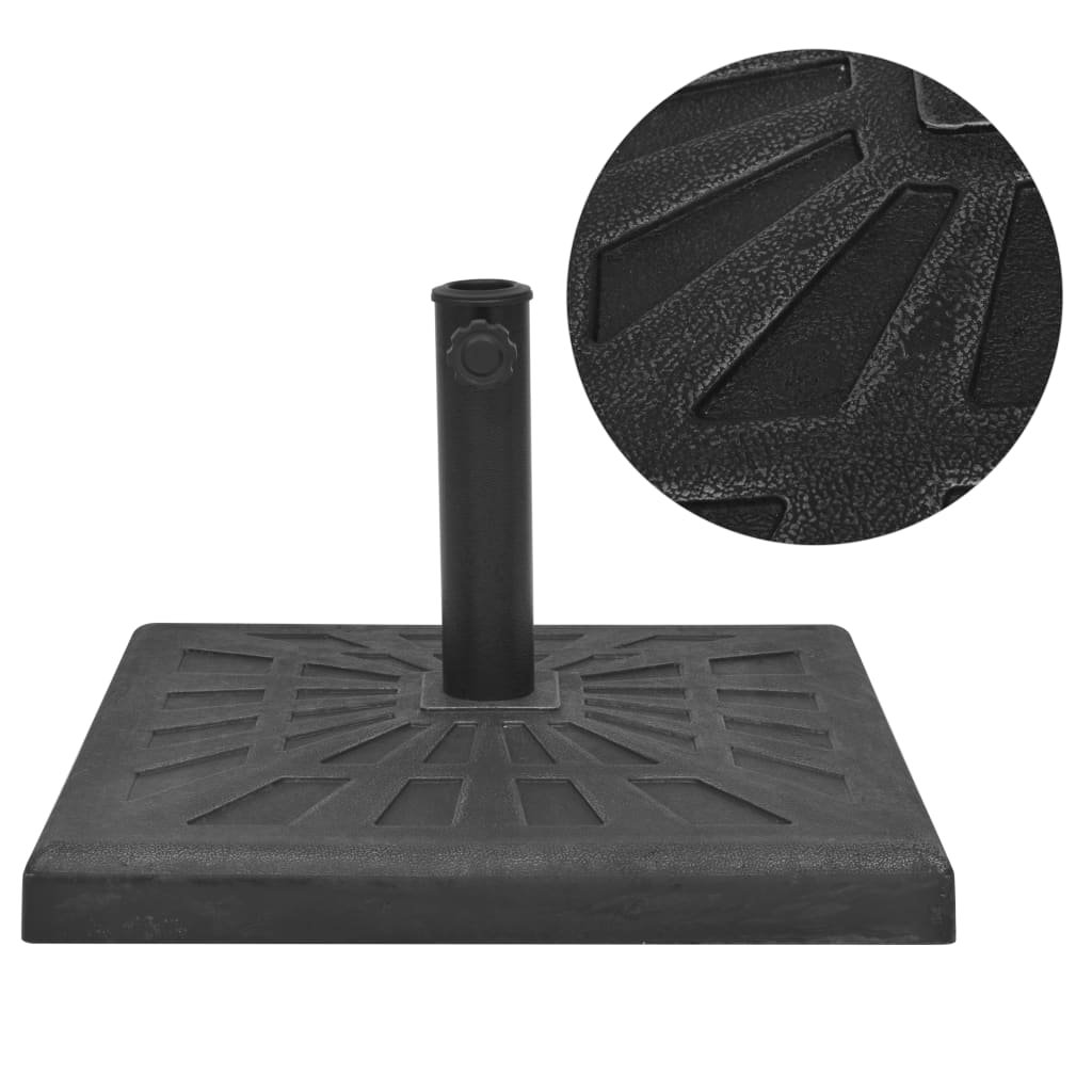 Podstawa pod parasol vidaXL, kwadratowa, czarna, 51x51x32,5 cm