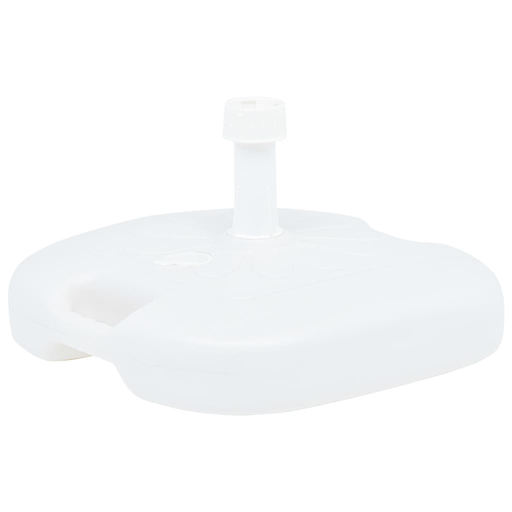 Podstawa pod parasol VIDAXL, wypełniana wodą/piaskiem, biała, 16 l