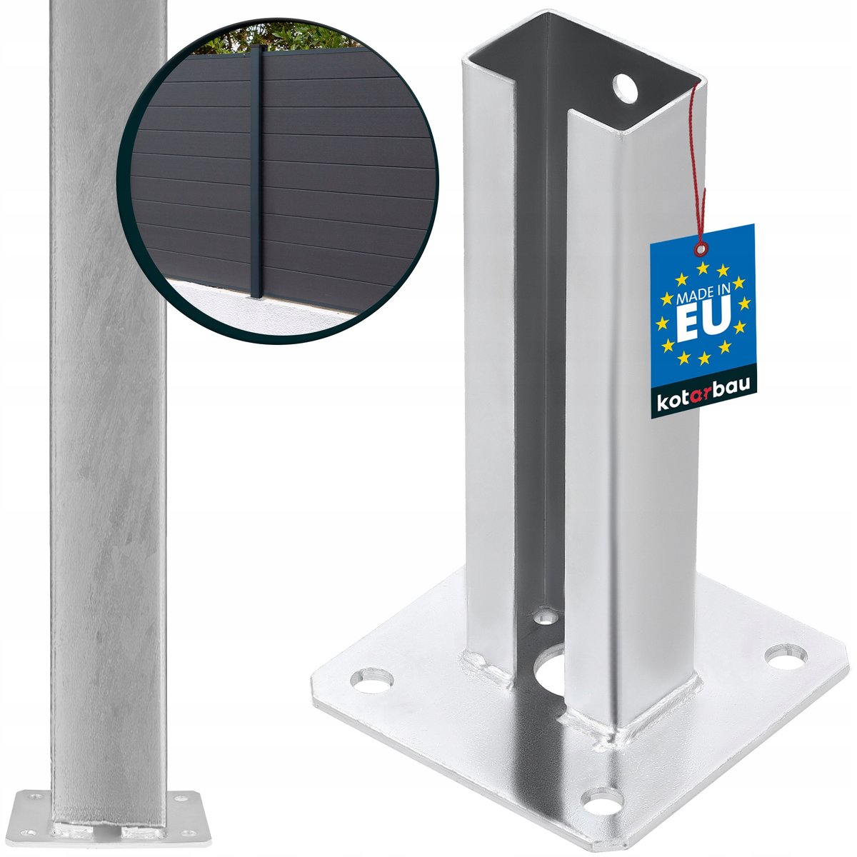 PODSTAWA SŁUPA STOPKA SŁUPKA OGRODZENIA PANELOWEGO WSPORNIK KOTWA 60x40MM