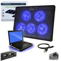 Podstawka Chłodząca pod Laptopa Cicha 3 Tryby Pracy 2xUSB 12-17" Ecommerce Empire