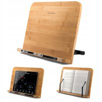 PODSTAWKA POD KSIĄŻKĘ STOJAK PODPÓRKA NA TABLET DO CZYTANIA BAMBUS mocna