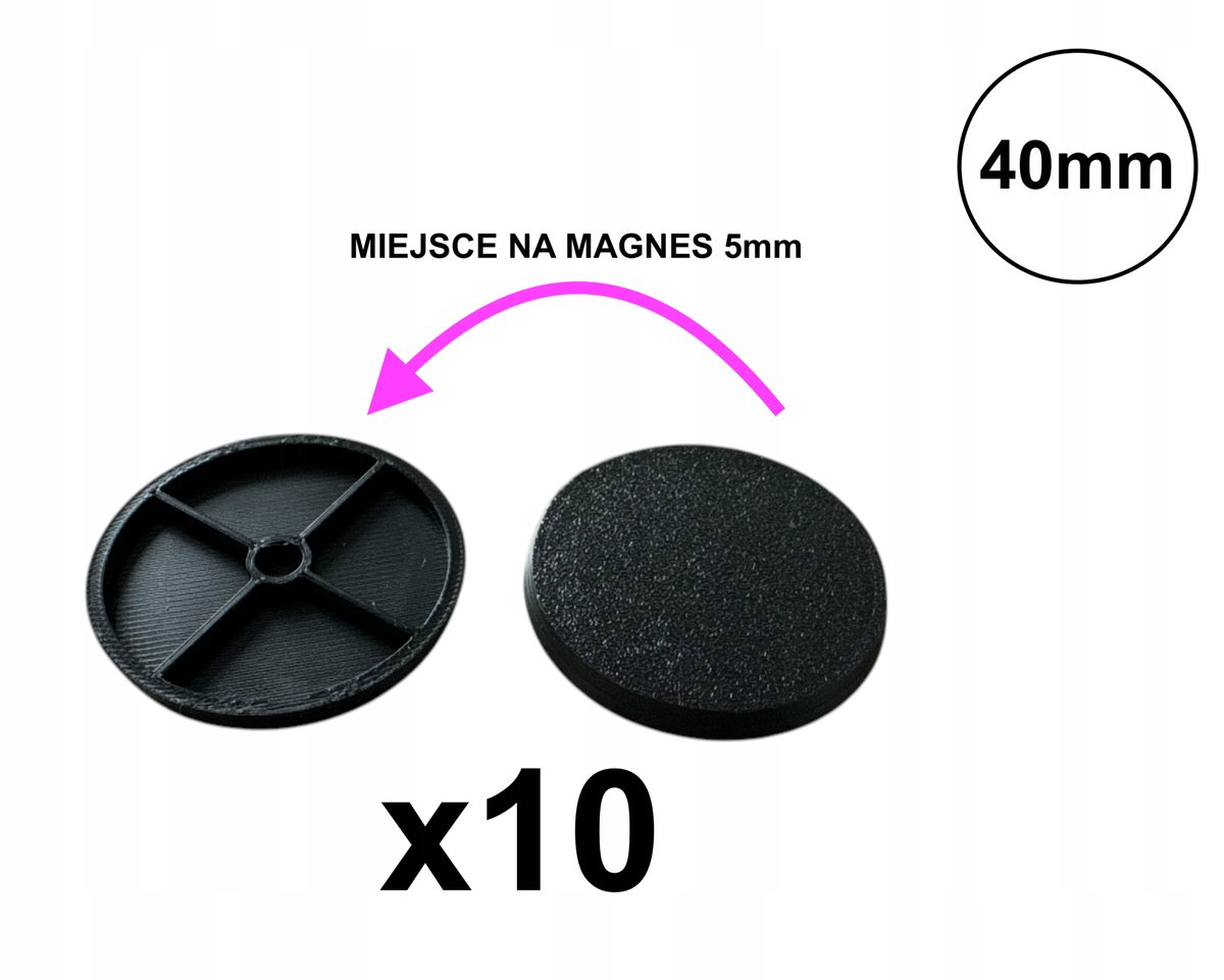 Podstawki okrągłe 40mm Round Bases WHmer 10 szt. - Inna marka | Sklep ...