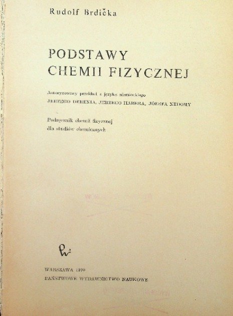 Podstawy chemii fizycznej - Opracowanie zbiorowe | Książka w Empik