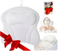 Podusza Do Wanny Relaksacyjna Wygodna + Świeczka Zapachowa