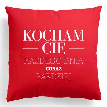 Poduszka 40x40cm KOCHAM CIĘ Każdego Dnia Coraz Bardziej Walentynki Wzory - StyleCouture