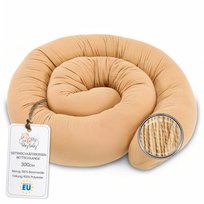 Poduszka boczna do spania muślinowa poduszka na ciało węża 300 cm - długa poduszka bed roll poduszka do spania pod szyję beżowy