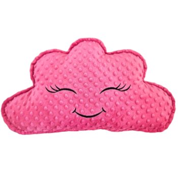 Poduszka chmurka różowa z uśmiechem - dekoracja handmade dla dziewczynki - Olimagia