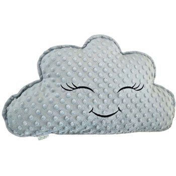 Poduszka chmurka szara z haftem - dekoracja pokoju dziecka handmade - Olimagia