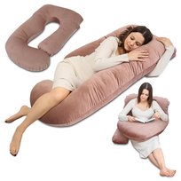 Poduszka ciążowa do spania na boku w kształcie J – poduszka do karmienia XXL, poduszka rehabilitacyjna Swan Pillow, poduszka przytulanka, poduszka ergonomiczna i poduszka do spania z zdejmowanym pokrowcem 180 cm