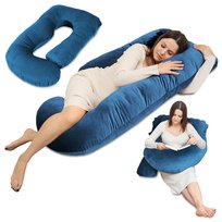 Poduszka ciążowa do spania na boku w kształcie J – poduszka do karmienia XXL, poduszka rehabilitacyjna Swan Pillow, poduszka przytulanka, poduszka ergonomiczna i poduszka do spania z zdejmowanym pokrowcem 180 cm