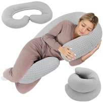 Poduszka ciążowa, poduszka do karmienia, boczna do spania XXL z pokrowcem, poduszka do pozycjonowania, do ciąży dla dziecka, do spania, poduszka komfortowa w kształcie litery C, 190 cm