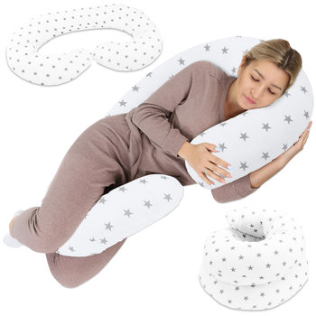 Poduszka ciążowa, poduszka do karmienia, boczna do spania XXL z pokrowcem, poduszka do pozycjonowania, do ciąży dla dziecka, do spania, poduszka komfortowa w kształcie litery C, 190 cm - Amazinggirl
