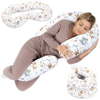 Poduszka ciążowa, poduszka do karmienia, boczna poduszka do spania XXL z pokrowcem, poduszka do pozycjonowania, poduszka do ciąży dla dziecka, poduszka do spania, poduszka komfortowa w kształcie litery C, 140 cm