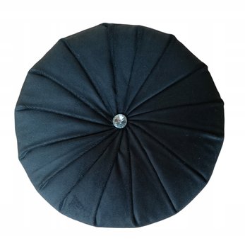 Poduszka dekoracyjna ozdobna okrągła welur czarna - Inny producent