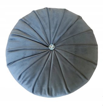 Poduszka dekoracyjna ozdobna okrągła welur szary - Inny producent