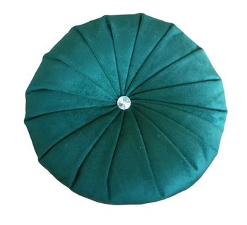 Poduszka dekoracyjna ozdobna okrągła welur zielona - Inny producent
