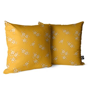 Poduszka dekoracyjna SUMMER wzór SM36 | drobne kwiatki na żółtym tle poduszka 40 x 40 cm (z wypełnieniem) - DECORDRUK