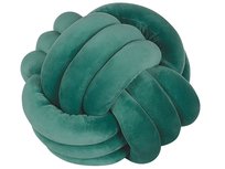 Poduszka dekoracyjna supeł 30 x 30 cm butelkowa zieleń MALNI