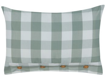 Poduszka dekoracyjna w kratę 40 x 60 cm miętowa TAMNINE - Beliani