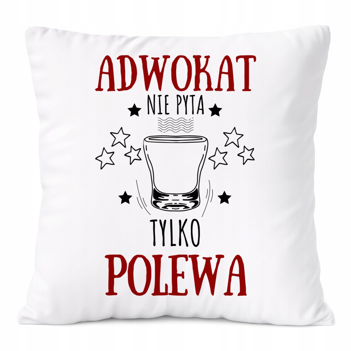 Poduszka Dla Adwokata na Prezent z Nadrukiem ze Zdjęciem Biała PoliDraw