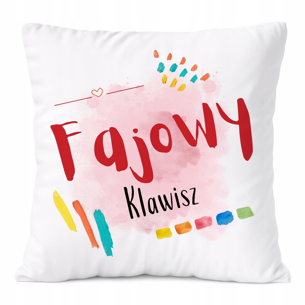 Poduszka Dla Klawisza na Prezent z Nadrukiem ze Zdjęciem Biała PoliDraw
