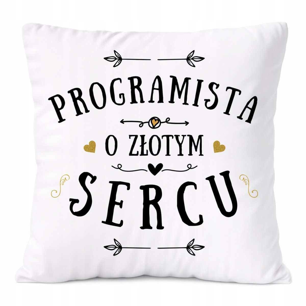 Poduszka Dla Programisty na Prezent z Nadrukiem ze Zdjęciem Biała PoliDraw