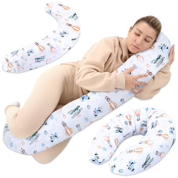 Poduszka do karmienia lub do spania na boku 190 cm - Poduszka ciążowa wspierająca pozycjonująca balony - Amazinggirl