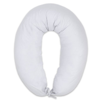 Poduszka do karmienia lub do spania na boku 190 cm - Poduszka ciążowa wspierająca pozycjonująca jasnoszara - Totsy Baby