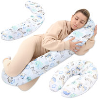 Poduszka do karmienia lub do spania na boku 190 cm - Poduszka ciążowa wspierająca pozycjonująca jeżyk