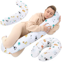 Poduszka do karmienia lub do spania na boku 190 cm - Poduszka ciążowa wspierająca pozycjonująca safari