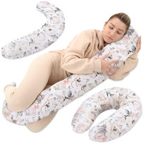Poduszka do karmienia XXL Poduszka Ciążowa 190 cm – Pregnancy Pillow Body Pillow Poduszka dla Śpiących na Boku Poduszka do Spania Poduszka Rehabilitacyjna z Poszewką z Bawełny 