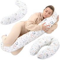Poduszka do karmienia XXL Poduszka Ciążowa 190 cm – Pregnancy Pillow Body Pillow Poduszka dla Śpiących na Boku Poduszka do Spania Poduszka Rehabilitacyjna z Poszewką z Bawełny