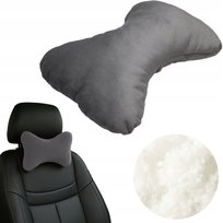 PODUSZKA DO SAMOCHODU POD SZYJĘ WELUROWA VELVET PODRÓŻNA POD KARK KOKARDA