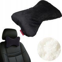 PODUSZKA DO SAMOCHODU POD SZYJĘ WELUROWA VELVET PODRÓŻNA POD KARK KOKARDA