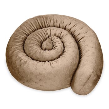 Poduszka do spania na boku w kształcie węża 300 cm minky  - poduszka długa rolka do spania pod kark khaki - Totsy Baby