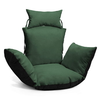 Poduszka do wiszącego fotela kokon w kolorze ciemnozielonym – Poduszka na huśtawkę typu kokon - Postergaleria