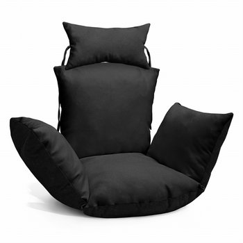 Poduszka do wiszącego fotela kokon w kolorze czarnym – Poduszka na huśtawkę typu kokon - Postergaleria