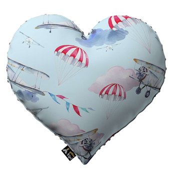 Poduszka Heart of Love z minky, 45x15x45cm, Magic Collection - Yellow Tipi