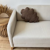 Poduszka jesienna Liść dębu brązowa boucle