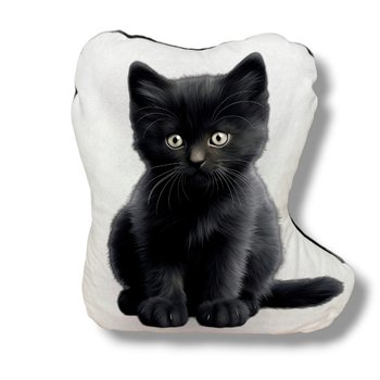 Poduszka kot maskotka kotek przytulanka czarny kotek - Uszyciuch