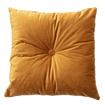 Poduszka kwadratowa Velvet z guzikiem, miodowy, 37x37 cm, Velvet - Dekoria