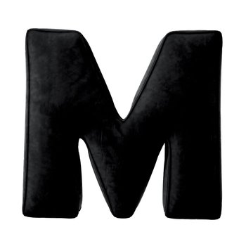 Poduszka literka M, głęboka czerń, 35x40cm, Posh Velvet - Yellow Tipi