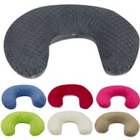 poduszka minky-bawełna mała, do karmienia, do siedzenia, ciążowa, zagłówek poduszka minky-bawełna mała, do karmienia, do siedzenia, ciążowa, zagłówek (wzór: gwiazdki białe szare tło - szary)