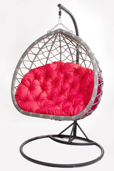 Poduszka na fotel wiszący typu kokon 100x130cm. (cena nie obejmuje mebla!) / wodoodporne poduszki ogrodowe, kolor czerwony - Kruger Robert Woroniecki