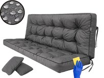 Poduszka na Huśtawkę na Ławkę Ogrodową 150 cm Gruba Wodoodporna + 2 Jaśki