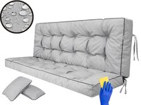 Poduszka na Huśtawkę na Ławkę Ogrodową 150 cm Gruba Wodoodporna + 2 Jaśki