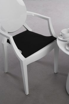 Poduszka na krzesło INTESI Royal, czarna, 42x44 cm - Intesi