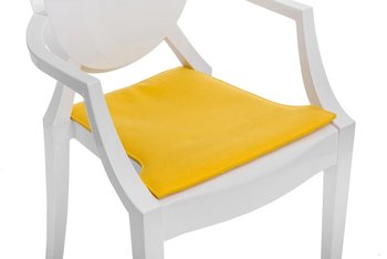 Poduszka na krzesło INTESI Royal, żółta, 42x44 cm - Intesi