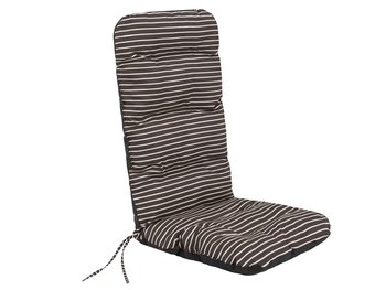 Poduszka na krzesło ogrodowe, Basia, Brąz w paski, 48x48x75 cm - HobbyGarden