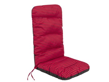 Poduszka na krzesło ogrodowe, Basia, Czerwona w paski, 48x48x75 cm - HobbyGarden